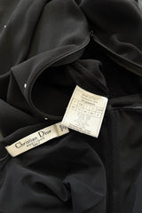 Spring 2007 Christian Dior by John Galliano Black Strapless Inner Corset Dress w Rhinestones & Beads