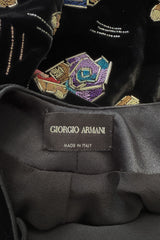 Phenomenal Fall 2005 Giorgio Armani Runway Look 88 Black Velvet Bead & Sequin Dress