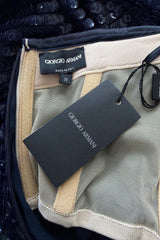 Outstanding Spring 2011 Giorgio Armani Runway Look 60 & Ad Campaign Strapless Blue Sequin Dress