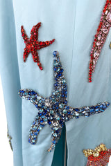 Phenomenal Spring 2021 Versace by Donatella Versace Runway Look 77 Embellished Starfish Dress