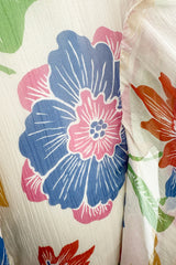 Prettiest Spring 2019 Etro by Veronica Etro Oversized Floral Print Bias Cut Silk Chiffon Spiral Dress