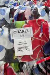 Spectacular Cruise 2015 Chanel by Karl Lagerfeld Runway Look 51 Silk Chiffon Floral Dress