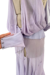 Remarkable Spring 2012 Alexandre Vauthier Haute Couture Runway Look 23 Pale Lavender Silk Chiffon Dress