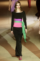 Spring 2002 / Fall 1984 Yves Saint Laurent Haute Couture Final Collection Black Silk Chiffon Dress