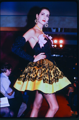 Rare Spring 1988 Christian Lacroix Demi-Couture Luxe Label Strapless Mini Dress w Lace & Bow Details