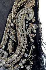 Extraordinary 2015 Roberto Cavalli Runway Feather & Net Dress w Bead & Sequin Detailing
