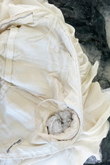 Spring 1988 Emanuel Ungaro Haute Couture Ivory Silk, Silk Net & Dotted Tulle One Shoulder Trained Mini Dress