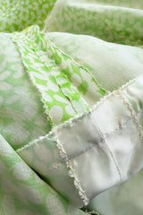 Dreamy Spring 1974 Lanvin by Jules-Francois Crahay Pale Green Floral Print One Shoulder Dress