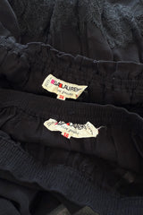 Spring 1977 Yves Saint Laurent 'Spanish Collection' Off-Shoulder Black Top & Skirt Set