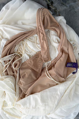 Spring 2012 Ralph Lauren Purple Label Runway Look 53 Backless Ivory Jersey Dress w Pearl Belt