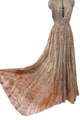 Spectacular Spring 2019 Christian Dior by Maria Grazia Chiuri Look 86 Gold Thread & Silk Dress