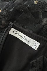 Prettiest 2010s Christian Dior by John Galliano Strapless Dress w Embroidered Flowers & Ribbon