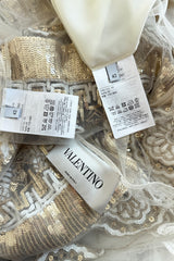 Beautiful Spring 2020 Valentino by Pierpaolo Piccioli Densely White & Gold Sequin Dress