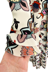 Fall 2017 Valentino by Pierpaolo Piccioli Runway Look 18 Exuberant Silk Print Dress w Ruffled Details