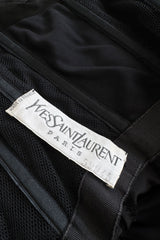 Spring 1987 Yves Saint Laurent Haute Couture Strapless Black Handmade Lace Dress