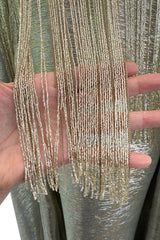 Dreamy Spring 2019 Oscar de la Renta by Laura Kim & Fernando Garcia Runway Look 57 Gold Silver Bead Caftan Dress