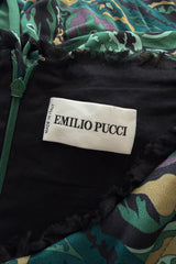 Fabulous Fall 2011 Emilio Pucci by Peter Dundas Runway Look 3 Green Print Corset Front Dress