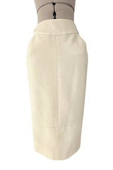 Cruise 2012 Chanel by Karl Lagerfeld Runway Look 8 Ivory Suit w Jewels, Sequin Details & Silver Thread