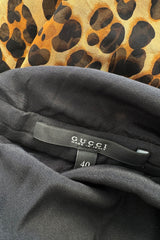 Pre-Fall 2013 Gucci by Frida Giannini Look 8 Leopard Silk Chiffon Dress w Open Back
