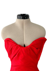 Spring 2012 Vivienne Westwood Runway Look 48 Red Silk Tulle Corset Dress w Full Netted Skirt