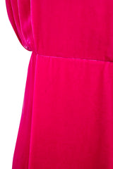 Sublime Resort 2018 Valentino by Pierpaolo Piccioli Brilliant Pink Velvet Dress w Side Cut Outs