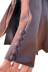 Incredible Fall 1990 Christian Lacroix Haute Couture Silk Runway Backless Dress w Two Elaborate Original Brooches