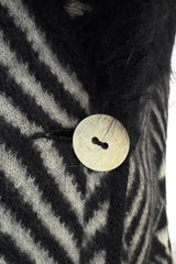 Exquisite & Rare Fall 1999 John Galliano Mohair Angora Printed Jacket Skirt Suit