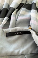 Resort 2009 Gucci by Frida Giannini Runway Look 18 Silk Caftan Dress w Elaborate Shell Halter