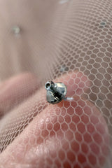 Fall 2016 Valentino by Pierpaolo Piccioli & Maria Grazia Chiuri Net Dress w Silver Sequin & Beads