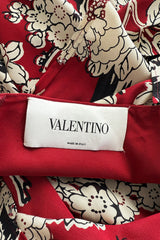 Prettiest 2016 Valentino by Maria Grazia Chiuri & Pierpaolo Piccioli Printed Red Silk Dress