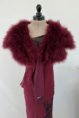 Christian Dior Fall 2006 by Galliano Beaded Dress & Feather Bolero