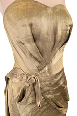 Iconic Spring 2008 Nina Ricci by Olivier Theyskens Runway Look 36 Gold Metal Thread Dress