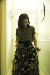Pre-Fall 2015 Valentino by Maria Grazia Chiuri & Pierpaolo Piccioli Embroidered & Net Cosmos Skirt