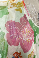 Prettiest Spring 2019 Etro by Veronica Etro Oversized Floral Print Bias Cut Silk Chiffon Spiral Dress