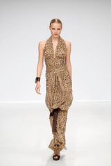 Gorgeos Spring 2007 Jean Louis Scherrer by Stephane Rolland Leopard Print Silk Chiffon Dress