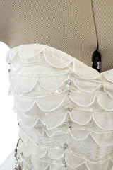 Pretty Fall 2011 Oscar de la Renta Runway White Tulle, Sequin & Rhinestone Dress