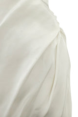 Prettiest 1950s Fred Perlberg Strapless Ivory Dress w Gathered Back Skirting & Net Cotton Muslin Underskirts
