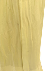 Ethereal 2000s Christian Dior by John Galliano Pale Yellow Silk Chiffon Dress w Barely There Bodice