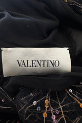 Dreamy Spring 2018 Valentino by Pierpaolo Piccioli Black Tulle Sequin w Velvet Bows