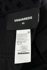 Fall 2017 Dsquared by Dean & Dan Runway High Neck Black Silk & Cotton Cape