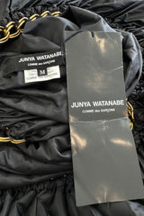 Important Fall 2009 Junya Watanabe Runway Look 29 Black Padded Nylon Dress w Gold Chain Detailing
