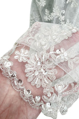 Exquisite 2011 Rodarte One Off Custom Made Silver & Lace Vogue / Kate Moss Editorial Dress