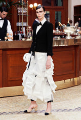 Fall 2015 Chanel by Karl Lagerfeld Brasserie Gabrielle Runway Look 89 Black Tweed Jacket