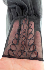 Incredible Spring 2017 Valentino Pierpaolo Piccioli Runway Black Embroidered Net Dress