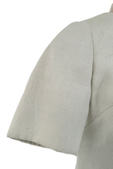 Documented Spring 1969 Christian Dior by Marc Bohan Haute Couture Stiffened Silk A-Line Dress