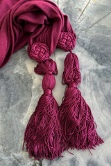 Dreamy Fall 1989 Oscar de la Renta Strapless Cashmere & Silk Dress w Matching Tassel Shawl