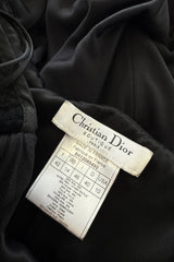 Fall 2005 Christian Dior by John Galliano Runway Look 51 Black Pleated Corset Dress