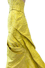 Rare Fall 2007 Nina Ricci by Olivier Theyskens Runway Look 38 Gold Metal Thread Dress