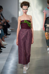 Spring 2016 Maison Margiela by John Galliano Runway Look 32 Strapless Painted Dress