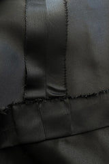 Extraordinary Winter 1954 Cristobal Balenciaga Haute Couture Strapless Black Silk Dress w Lace Bodice